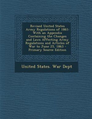 Couverture_Revised United States Army Regulations of 1861