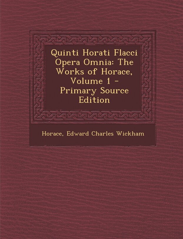 Couverture_Quinti Horati Flacci Opera Omnia