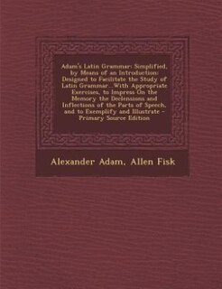 Couverture_Adam's Latin Grammar