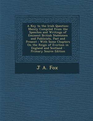 Front cover_A Key to the Irish Question