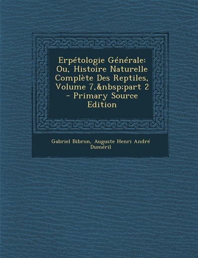 Front cover_Erpétologie Générale