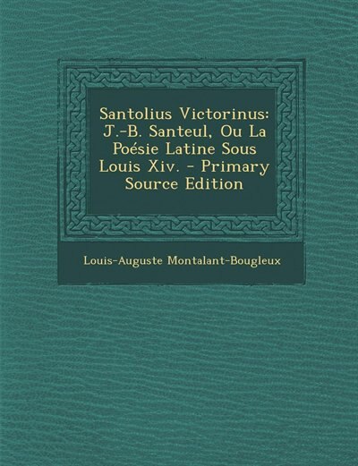 Couverture_Santolius Victorinus