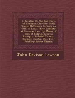 Couverture_A Treatise On the Contracts of Common Carriers