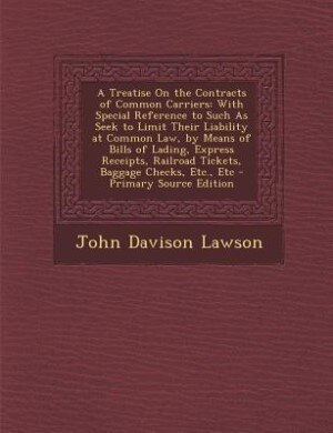 Couverture_A Treatise On the Contracts of Common Carriers