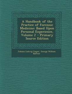 Front cover_A Handbook of the Practice of Forensic Medicine