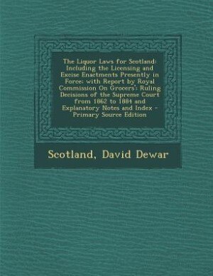 Couverture_The Liquor Laws for Scotland