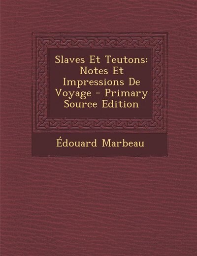 Front cover_Slaves Et Teutons