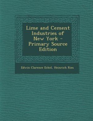 Front cover_Lime and Cement Industries of New York - Primary Source Edition