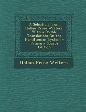 Front cover_A Selection from Italian Prose Writers