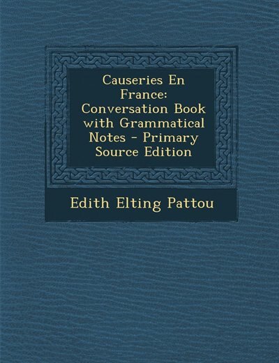 Front cover_Causeries En France