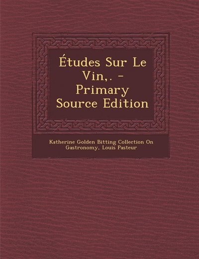 Front cover_Études Sur Le Vin,. - Primary Source Edition