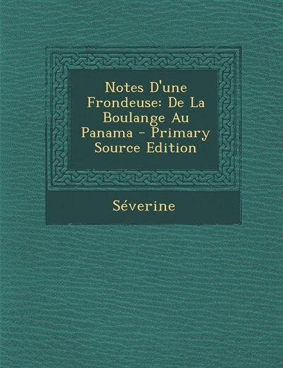 Couverture_Notes D'une Frondeuse