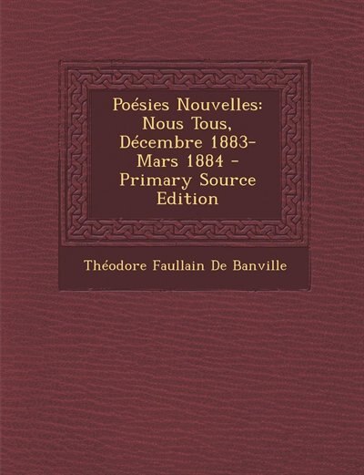 Front cover_Poésies Nouvelles