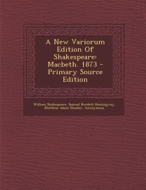 Couverture_A New Variorum Edition Of Shakespeare