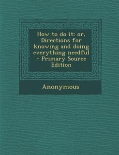 Front cover_How to do it