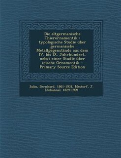 Front cover_Die altgermanische Thierornamentik