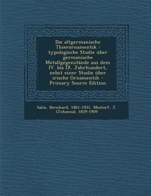 Front cover_Die altgermanische Thierornamentik