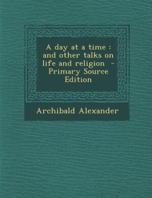 Front cover_A day at a time