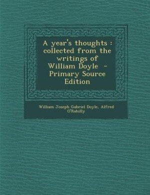 Front cover_A year's thoughts