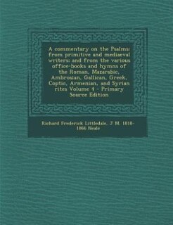 Front cover_A commentary on the Psalms