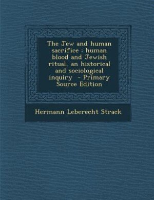 Front cover_The Jew and human sacrifice