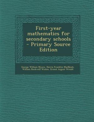 Front cover_First-year mathematics for secondary schools  - Primary Source Edition