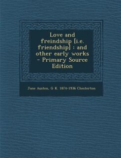 Front cover_Love and freindship [i.e. friendship]