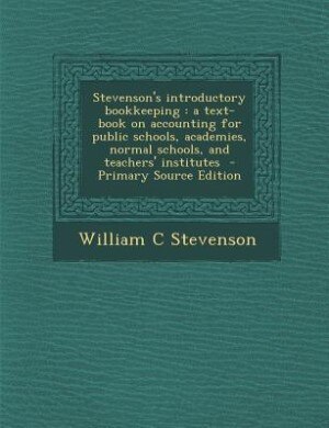 Couverture_Stevenson's introductory bookkeeping