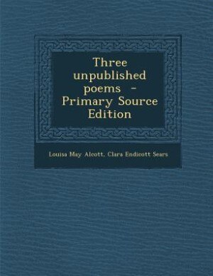 Front cover_Three unpublished poems