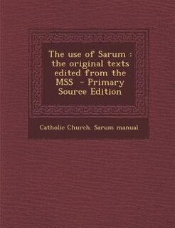 Couverture_The use of Sarum