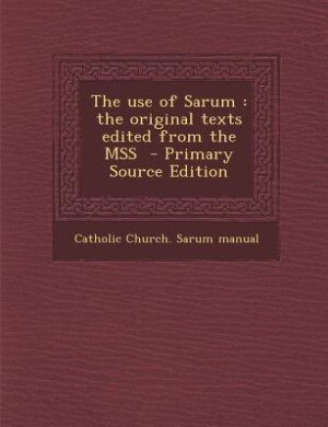 Couverture_The use of Sarum