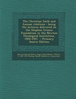 Couverture_The Christian faith and human relations