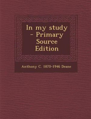 Front cover_In my study  - Primary Source Edition