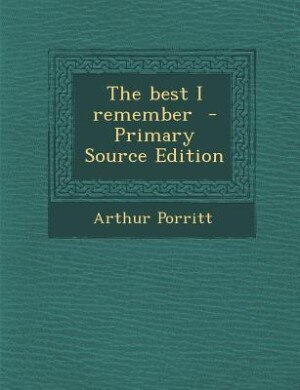 Couverture_The best I remember  - Primary Source Edition