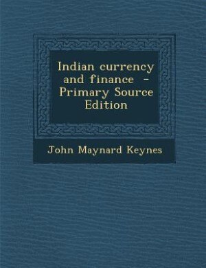 Couverture_Indian currency and finance  - Primary Source Edition