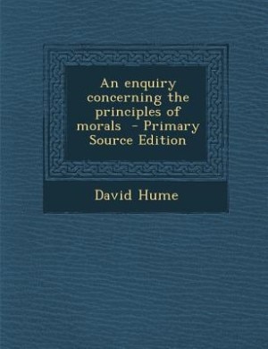 Front cover_An enquiry concerning the principles of morals