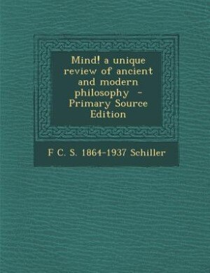 Front cover_Mind! a unique review of ancient and modern philosophy  - Primary Source Edition