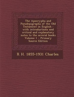 Front cover_The Apocrypha and Pseudepigrapha of the Old Testament in English
