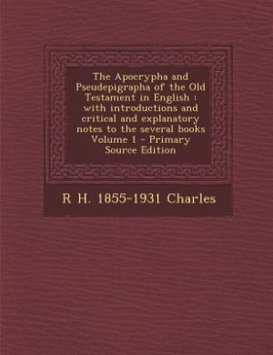 Front cover_The Apocrypha and Pseudepigrapha of the Old Testament in English