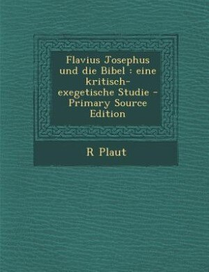 Front cover_Flavius Josephus und die Bibel