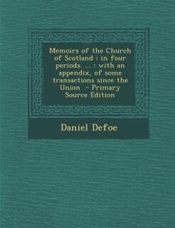 Couverture_Memoirs of the Church of Scotland
