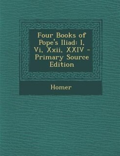 Front cover_Four Books of Pope's Iliad
