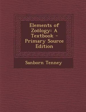 Front cover_Elements of Zoölogy