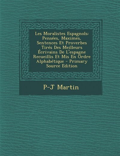 Front cover_Les Moralistes Espagnols