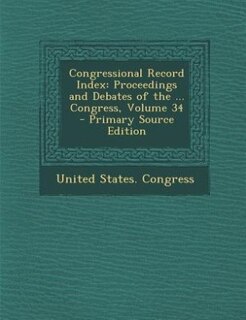 Front cover_Congressional Record Index