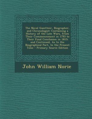 Front cover_The Naval Gazetteer, Biographer, and Chronologist