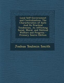 Couverture_Local Self-Government and Centralization