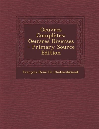 Front cover_Oeuvres Complètes