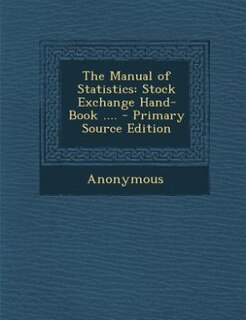 Couverture_The Manual of Statistics