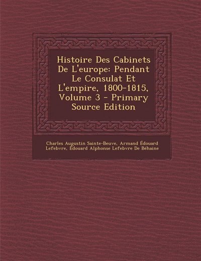 Front cover_Histoire Des Cabinets De L'europe